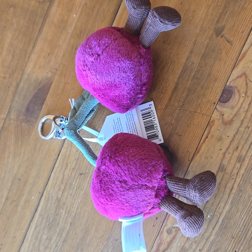 Jellycat Amuseables Cherries Bag Charm 6.3x5.1x2" Soft & Plush NWT Authentic - Picture 5 of 6